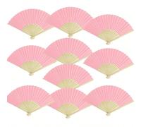 1/5/10/20/30/40 pièces Éventails pliables portables, éventails en papier rose de 8,3 pouces, convenant pour les mariages de femmes, les baby showers, la décoration de fête à thème princesse, les thés,