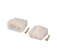 1/5/10/20 ensembles 6.3 MM broches câblage électrique en plastique mâle femelle prise Automobile connecteur blanc DJ7061-6.3-11 .3-21(10 sets male female)