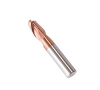 1/5/10 Pièces HRC55 Fraise En Bout De Nez Carbure Tungstène Acier Métal 2 Cannelures CNC Outils Coupe Rayon R0.5-R6