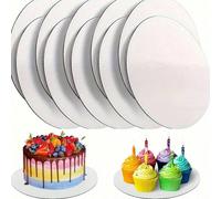 1/5/10 pièces Plateaux à gâteau ronds, base de plateau à gâteau robuste, assiette à gâteau résistante aux graisses pour mariage, fête d'anniversaire et vacances, idéal pour la décoration et la présent