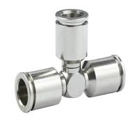 1/5/10 pièces Pneumatique Push in Air Raccords de Tube En Laiton Raccord Connecteur Tee T PE 4 6 8 10 12 4MM 6MM 8MM 10MM 12MM Ensemble(6MM (Hose O.D.),10pcs)