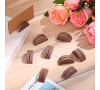 1/5/10 pièces Porte-numéros de table en bois, Supports de numéros de table de mariage, Porte-cartes de table en bois semi-circulaires, Convient pour le bureau, les étiquettes, les photos, les menus, l