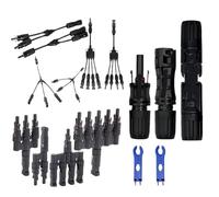1/5/20/100 ensembles connecteur PV 30A 1000V T/Y branche câble séparateur coupleur combinateur panneau composant Kit d'installation(1000V 30A(100Sets),100 Sets)