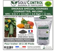 1,5 kg d'Engrais Spécial Courges, Courgettes et autres cucurbitacées - SoluControl - Formulation haute qualité Organo-Minerale