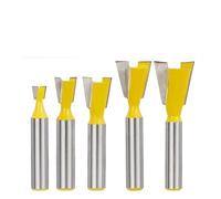 1/5 pièces 8mm tige queue d'aronde Joint routeur Bits ensemble 14 degrés bois gravure Bit fraise for(5pcs Set)