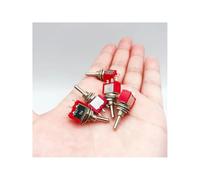 1/5 pièces, rouge 3 broches 6mm 2/3 positions, interrupteurs à bascule auto-réinitialisants ON-(ON), interrupteurs à bascule 6A/125V 3A/250V AC MTS-112(MTS-113 ON-OFF-(ON),5pcs)