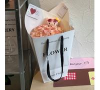 1/5 pièces Sac cabas trapézoïdal premium blanc, nouveau sac cadeau pour la fête des mères, la Saint-Valentin, les fleurs, pour envoyer un petit cadeau, convient pour les cadeaux quotidiens, sac cadeau