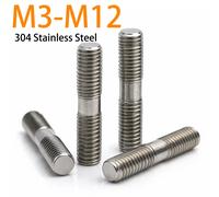 1-5 pièces Tige filetée extra longue à double extrémité en acier inoxydable 304 M3 M4 M5 M6 M8 M10 M12