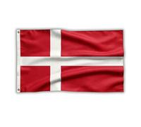 1,5 x 0,9 m - Drapeau national danois du Danemark - Décorations pour pub, barbecue - Bannière pour fans de rugby et de football