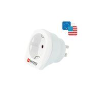 1.500203C-E Adaptateur secteur Europe vers USA Type B blanc 15A