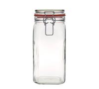 1.540 ml bocal à fermeture à levier #, carré, ouverture : fermeture à levier métallique