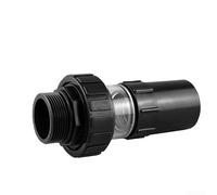 1.5in ABS Pool Filter Union Transparent Sight Glass(Black) | pour Clear sight glass, monitors water flow, prevents clogs, fits 1.5in pipes, pool maintenance essential