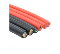 1 / 5M 2 3 4 5 câble en caoutchouc de silicone souple 14 15 17 18 20 22 AWG gaine cuivre d'isolation électrique(Black; 22awg 0.3 metersm x 5m; 2 Cores)