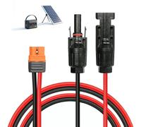 1,5M Câble de charge solaire XT60i-F - Connecteur 12AWG étanche IP68 pour panneaux solaires pliables - Compatible EcoFlow DELTA RIVER générateurs solaires portables