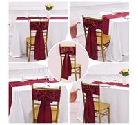 1/6/12 pièces Housses de chaise en satin bordeaux, convenant aux chaises Chiavari, Nœuds de chaise en satin bordeaux, Écharpes de chaise en soie avec nœud papillon, Housses de chaise pour fête, mariag
