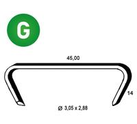 1 600 Agrafes HR-45 Galfan - 3.05x2.88 mm - D-Work