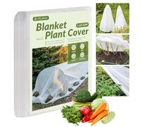 1.6x10m Voile Hivernage Plante Exterieur - Tissu Non tissé 30 g/m², Housse de Protection Blanche protégeant Les Plantes, Fleurs et légumes du Froid, du Gel, des Oiseaux, des Insectes et du Vent