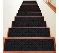 1/7/15 pièces Tapis d'escalier, tapis d'escalier intérieur autoadhésifs antidérapants, tapis d'escalier confortables et doux, tapis de marche pour escaliers en bois, tapis de passage pour escaliers en