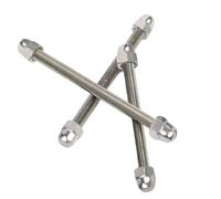 1/8 De Pouce Tendeur À Tige Filetée Kit d'écrous à Capuchon Hexagonal en Acier Inoxydable 304, tiges entièrement filetées, Goujons, vis, Ensembles bombés M3 M4 M5 M6 M8(80mm,M4 5pcs (Sets))