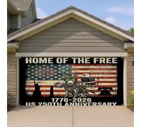 1,8 x 4 m 250e anniversaire âne porte de garage couverture 4 juillet jour commémoratif impression art mural intérieur extérieur art décalcomanie décoration patriotique photographie photo fond à