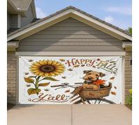 1,8 x 4 m Aquarelle Automne Terrier Chien Airedale Terrier Couverture Bannière Couverture Couverture Automne Vélo Tournesol Imprimé Tournesol Art Mural Décoration Cool Photographie Fond Photo À