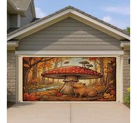 1,8 x 4 m Vintage Automne Automne Capybara Porte de Garage Bannière Couverture Bannière Couverture Champignon Automne Bois Érable Bain Intérieur Extérieur Décoration Murale Décor Animal Photographie