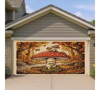 1,8 x 4 m Vintage Automne Serpent Couverture Bannière Porte Garage Bannière Couverture Automne Champignon Bois Érable Bain Intérieur Extérieur Décoration Murale Décor Animal Photographie Fond À
