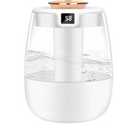 1.8L Humidificateur d'Air avec Affichage Intelligent de l'humidité, Ultra-silencieux 20dB, 20H d'Autonomie, Lumière LED, Arrêt Auto