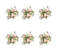1.8m Fleurs artificielles décoratives 6 pièces Guirlande de fleurs artificielles roses Guirlande de fleurs pour porte, mariage, fête, mur, décoration de salon