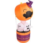 1.8m Gonflable Ghost Balloon Eye Catching Pumpkin Blow Up Yard Decoration with Built in LED for Garden Lawn Party EU Plug 220?240V