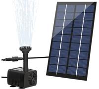1.8W Fontaine Solaire Extérieur, Pompe à Eau Solaire pour Fontaines avec Panneau Kit de Pompe Bassin Solaire pour Bain d'oiseaux