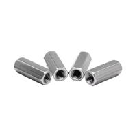 1 à 10 pièces m2 m2.5 M3 M4 M5 M6 M8 M10 M12 304 acier inoxydable hexagonal entretoise longue tige couplage écrou hexagonal haute résistance écrou hexagonal(Length 20mm)