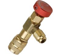 1 Adaptateur Remplissage Réfrigérant, Laiton, Interface 1/4-5/16 Pouces, Valve R410a R22, Système Climatisation Label
