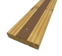 1 bande antidérapante pour terrasse - 50 mm x 600 mm - Bandes antidérapantes convexes pour terrasse - Super adhérentes - Composites GRP (marron)
