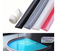 1 bande de douche en silicone étanche à la salle de bain, barrière de séparation humide/sèche pour lavabo et plan de travail, facile à installer, accessoire indispensable Gris 1m,Gris 2m,Blanc 2m,Blan