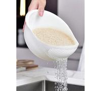 1 Bassine multifonctionnelle en plastique pour le riz, peut être utilisée comme bassine à riz, panier à légumes, panier égouttoir à fruits - Convient pour la préparation de repas sains et une utilisat