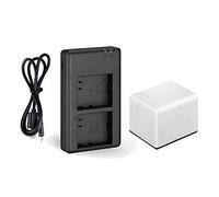 1 batterie + chargeur 2 compartiments pour caméra de sécurité Netgear Arlo Pro/Pro 2 / 2000 mAh 7,2 V Li-Ion - Remplace DU-A1 - Station de charge avec câble micro USB