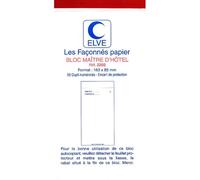 Bloc Maître d'Hôtel, 85 x 165 mm, 50 feuillets dupli