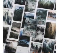 1 boîte 30 feuilles Autocollants mini sur le thème de la forêt et du brouillard, décoration esthétique pour scrapbooking, étuis de téléphone, journalisation, collage, fournitures scolaires Taille Uniq