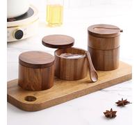 1 boîte à sel en bois de rose, boîte à épices en bois massif, boîte à poivre en bois, bouteille à assaisonnement de cuisine, récipient à sel, pot de rangement pour épices 1PC