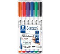 1 boîte de 6 marqueurs Lumocolor 301 WP6 pour tableau blanc Lumocolor M