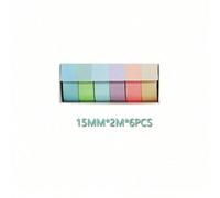 1 boîte de rubans washi macaron multicolores, rubans de papier en dégradé de 6/12 couleurs, ruban décoratif mignon et frais pour le journaling DIY des filles, utilisation par les élèves pour la rentré