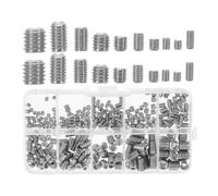 1 Boîte Vis sans Tête M3 à M6 en Acier Inoxydable pour Maintenance | Filetage Hexagonal à Bout Plat, Résistance au Couple Améliorée, Coffret Carton, Usage Technique