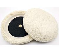 1 bonnet Kraftfeld en laine d'agneau avec support autocollant de 180 mm et surface en laine de 230 mm, capot de polissage en laine d'agneau pour polisseuse, polisseuse et laine d'agneau