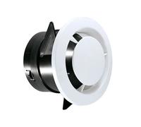 1 Bouche d'extraction, Diamètre 80mm, Plastique blanc, Manchon 100mm, Pour VMC double flux, Salle de bain WC .