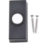 1 Bouton poussoir de sonnette, ABS, Noir, 5,5x2,4x1,5 cm, pour sonnette filaire .