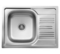 1-bowl steel sink with drainer