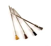 1 brosse en fil d'acier pour outil rotatif, diamètre de la tige de 3 mm, longueur totale de 100 mm, brosse métallique abrasive pour nettoyage et ébavurage du métal (noir)