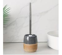1 brosse WC avec socle - Usage domestique, style rétro-minimaliste, brosse WC à long manche et design détachable