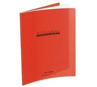 1 cahier piqûres avec couverture polypropylène 17 x 22 cm rouge. majuscule 28793